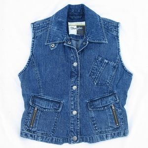 Wrangler Cowgirl Western Cotton Denim Vest, Sz M